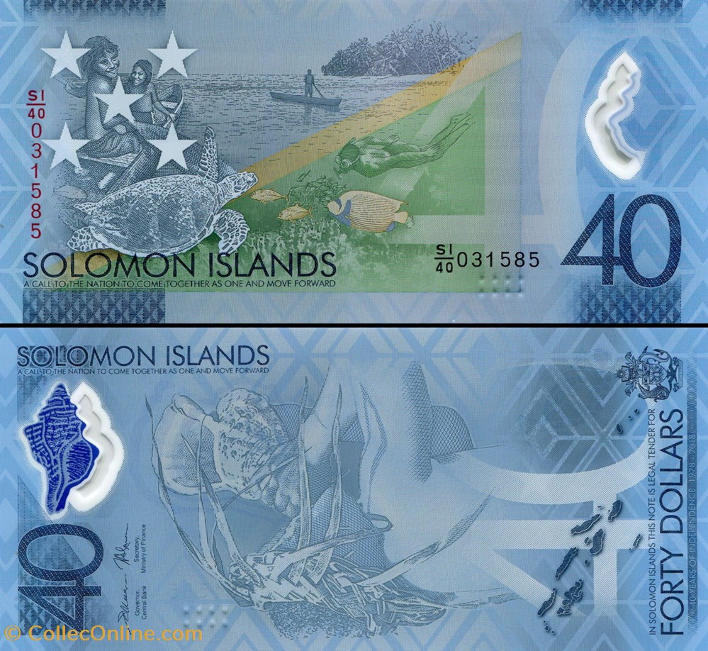 ILES SALOMON - PICK 37 - 40 DOLLARS - 2018 billets oceanie iles salomon pick 37 40 dollars 2018
