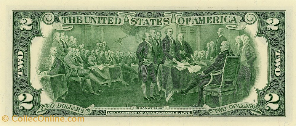 C- Philadelphie District - 2$ Federal Reserve Notes - Small Size 2017A Series billet amerique du nord etat uni c philadelphie district 2 federal reserve notes small size 2017a series