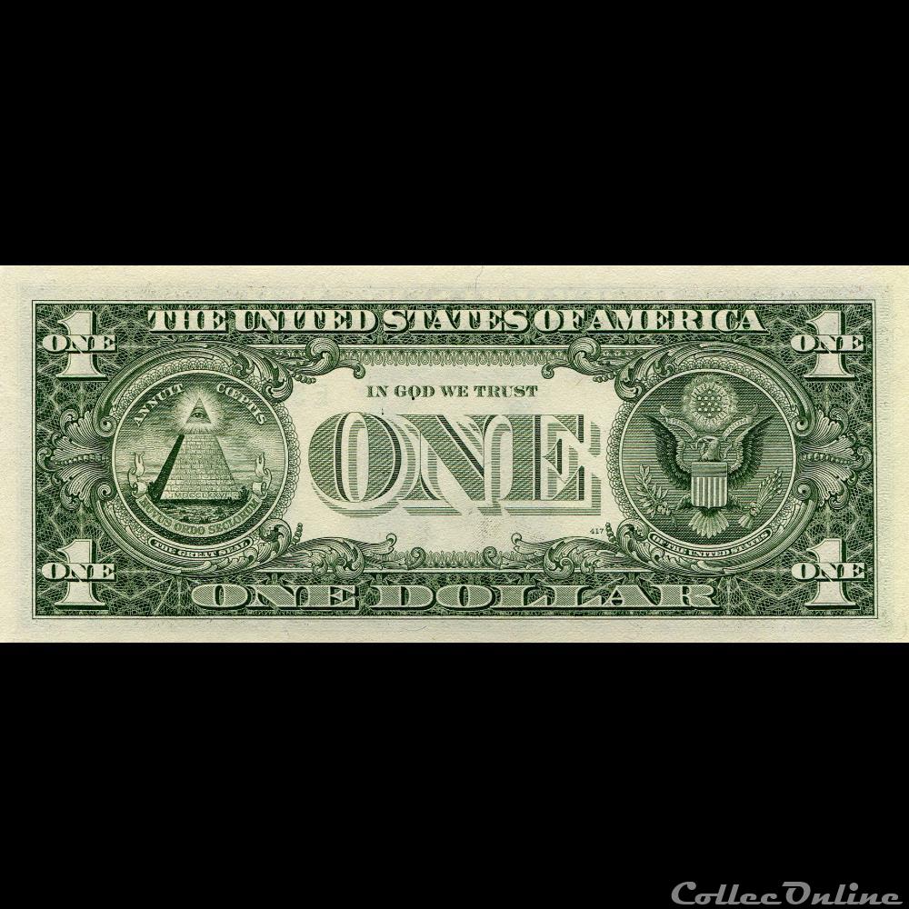 E- 1$ Federal Reserve Notes - Small Size 1981A Series billet amerique du nord etat uni e 1 federal reserve notes small size 1981a series