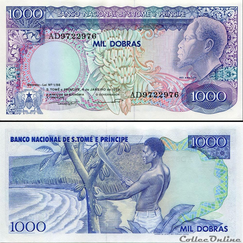 billet afrique sao tome et principe pick 62 1000 dobras 1989