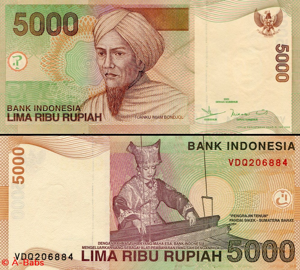 INDONÉSIE - PICK 142 e - 5000 ROUPIES - 2005 billets asie indonesie pick 142 e 5000 roupies 2005