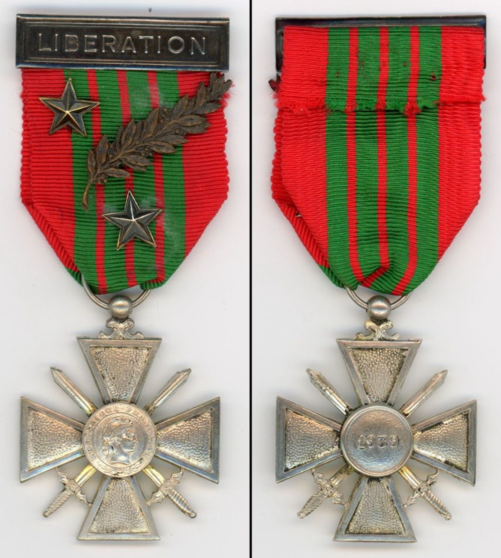 Croix de Guerre 1939 militaria medailles insignes croix de guerre 1939