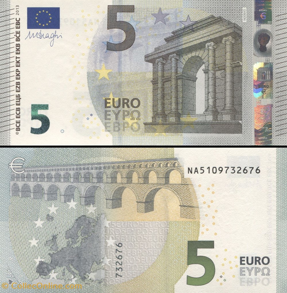 billets 5 euros signature draghi pick 20 n autriche