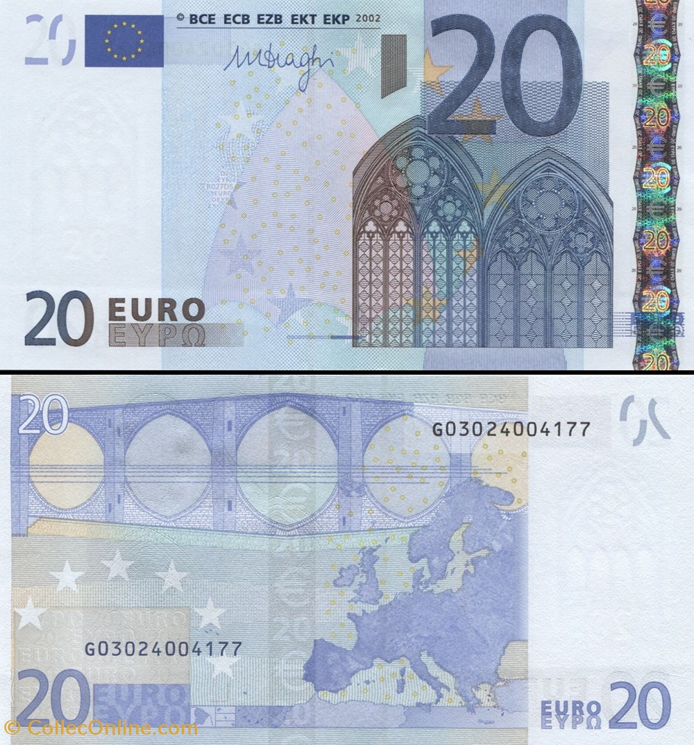 20 EUROS - SIGNATURE DRAGHI - PICK 16 G - CHYPRE billets 20 euros signature draghi pick 16 g chypre