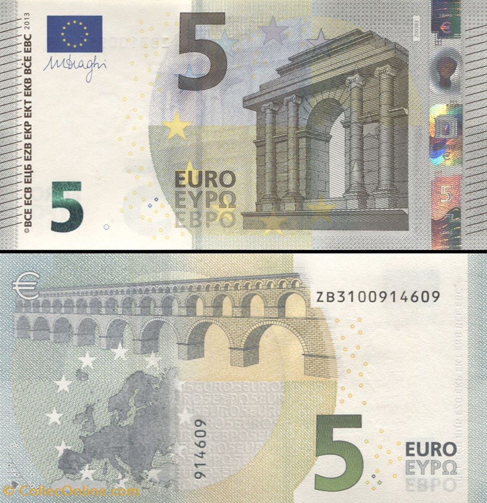 5 EUROS - SIGNATURE DRAGHI - PICK 20 Z - BELGIQUE billets 5 euros signature draghi pick 20 z belgique