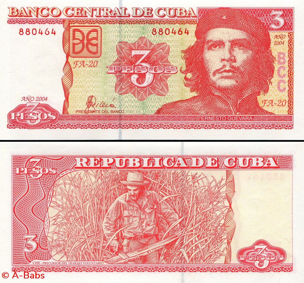CUBA - PICK 127a - 3 PESOS - 2004 billets amerique centrale et caraibes cuba pick 127a 3 pesos 2004