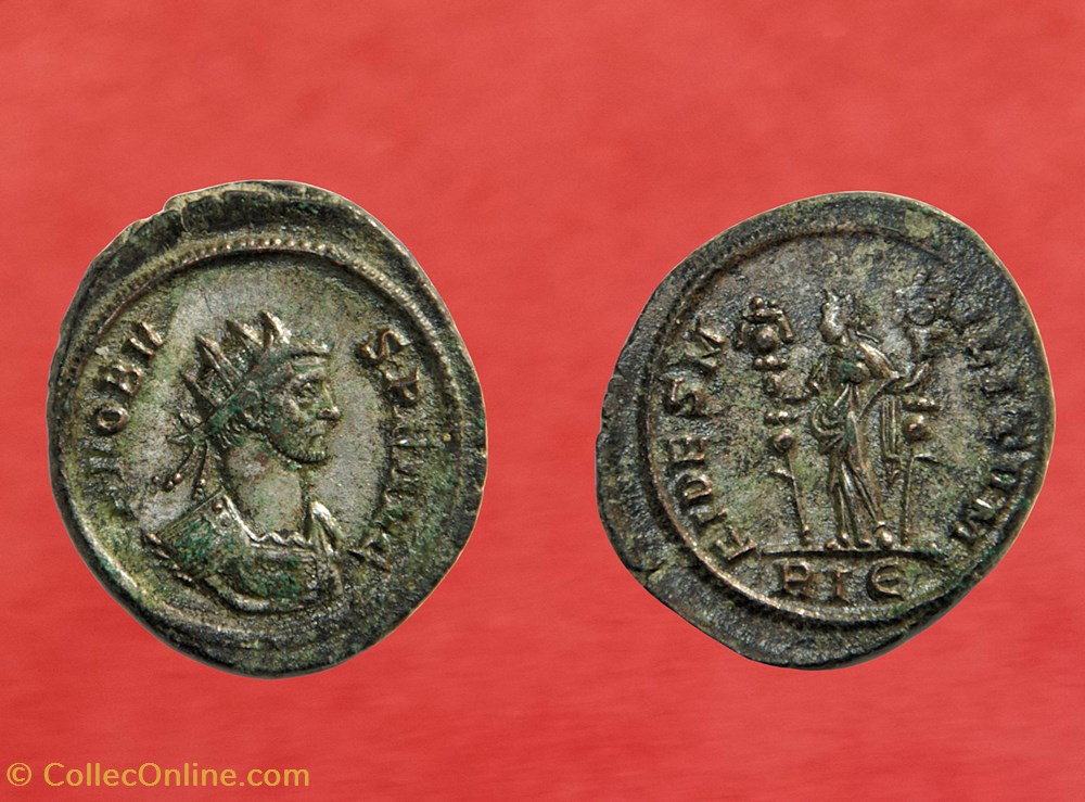 PROBUS - FIDES MILITVM - RIC 170 monnaies antiquite av jc a ap romaines republicaines imperiales probus fides militvm ric 170