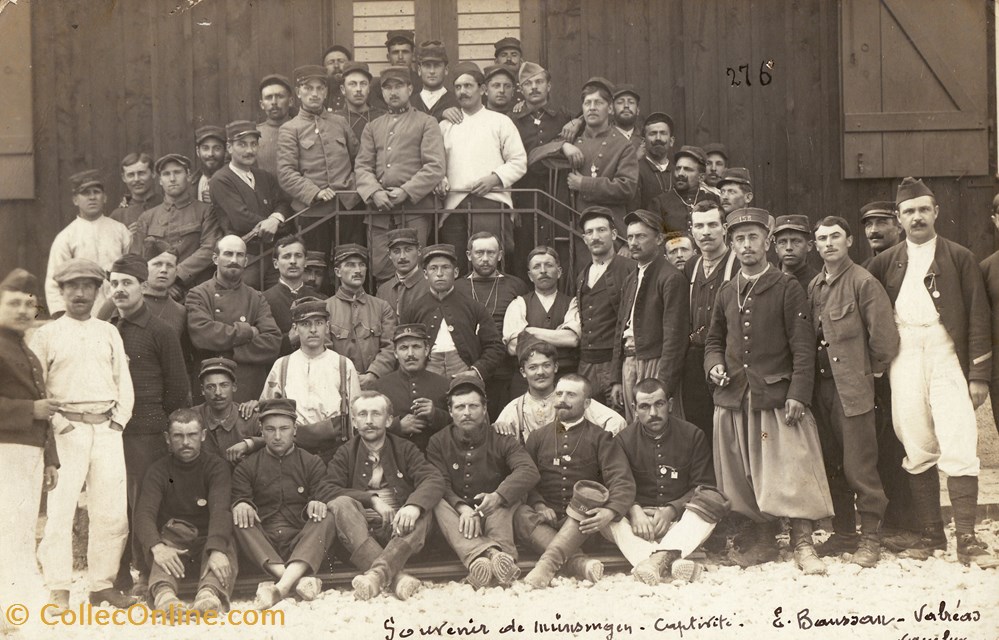 cartes postales europe allemagne prisonniers francais camp de munsigen
