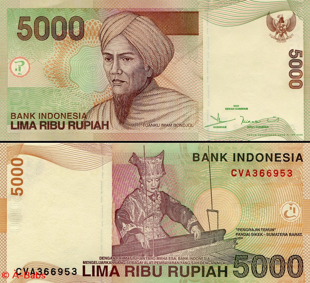 INDONÉSIE - PICK 142 h - 5000 ROUPIES - 2008 billets asie indonesie pick 142 h 5000 roupies 2008