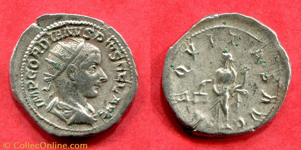 monnaie antique jc ap romaine imperiale gordien iii aeqvitas avg ric 63