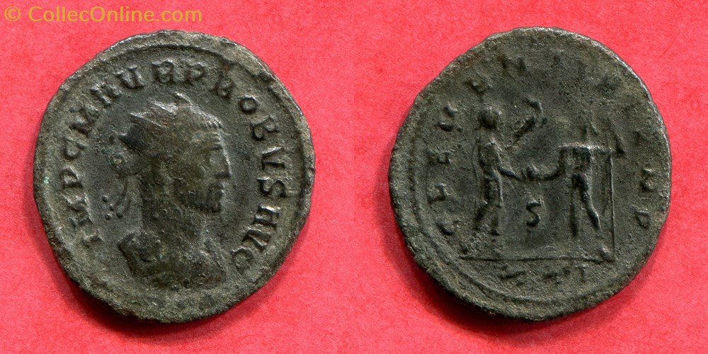 PROBUS - CLEMENTIA TEMP - RIC 905 monnaie antique av jc ap romaine republicaine imperiale probus clementia temp ric 905
