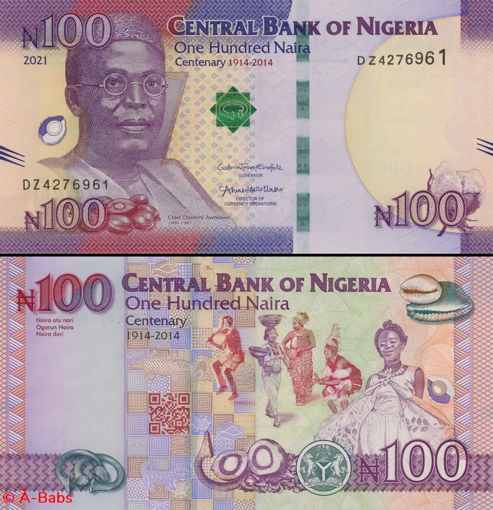 NIGERIA - PICK 41 c - 100 NAIRA - 2021 billets afrique nigeria pick 41 c 100 naira 2021