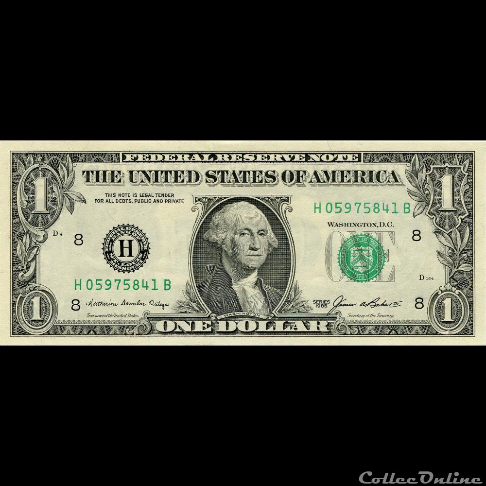 billet amerique du nord etat uni h 1 federal reserve notes small size 1985 series