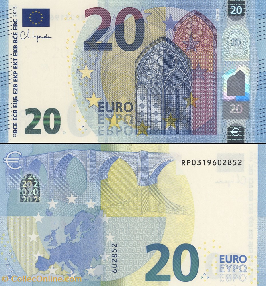 20 EUROS - SIGNATURE LAGARDE - PICK 22 R - ALLEMAGNE billet 20 euros signature lagarde pick 22 r allemagne