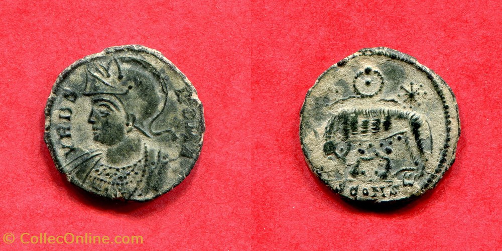 VRBS - ROMA - RIC 379 monnaie antique av jc ap romaine republicaine imperiale vrbs roma ric 379