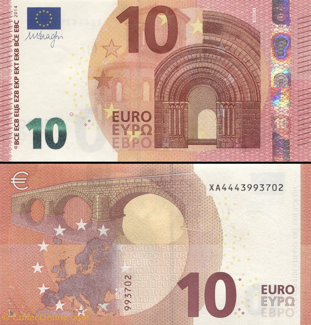 10 EUROS - SIGNATURE DRAGHI - PICK 21 X - ALLEMAGNE billets 10 euros signature draghi pick 21 x allemagne