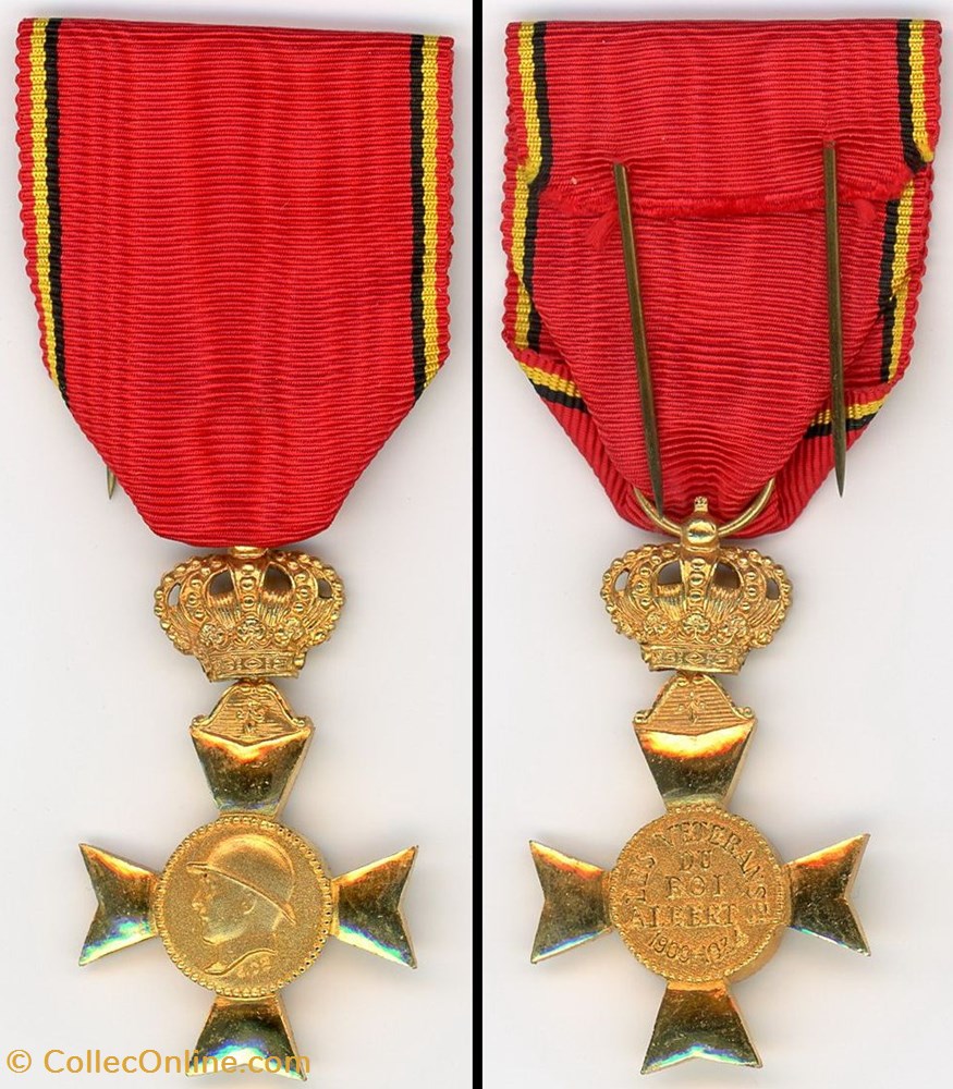 BELGIQUE - Croix des Vétérans Albert 1° medaille belgique croix des veterans albert 1