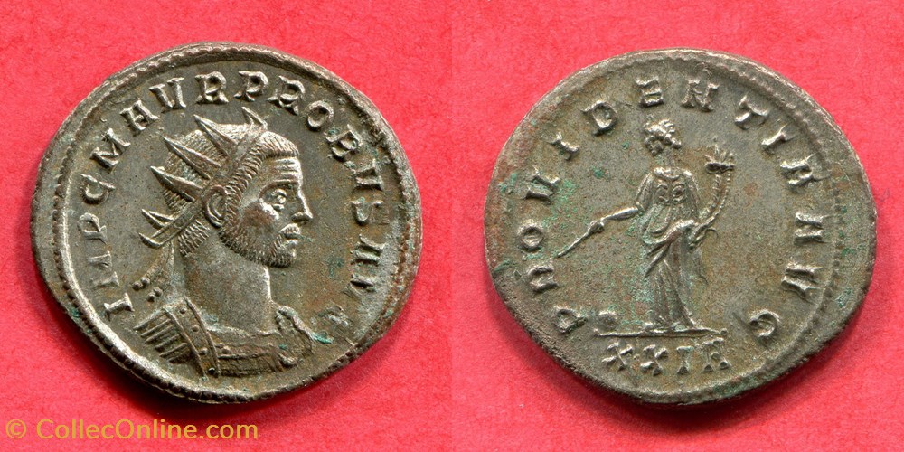 monnaie antique jc ap romaine republicaine imperiale probus providentia avg ric 726