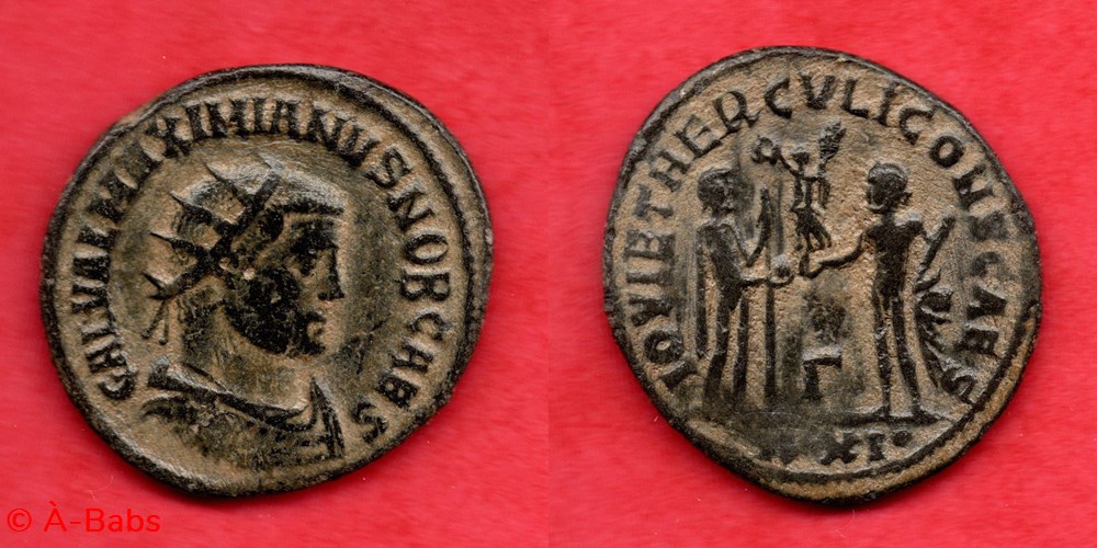 monnaies antiques romaines imperiales republicaines galere maximien iovi et hercvli cons caes ric 719v