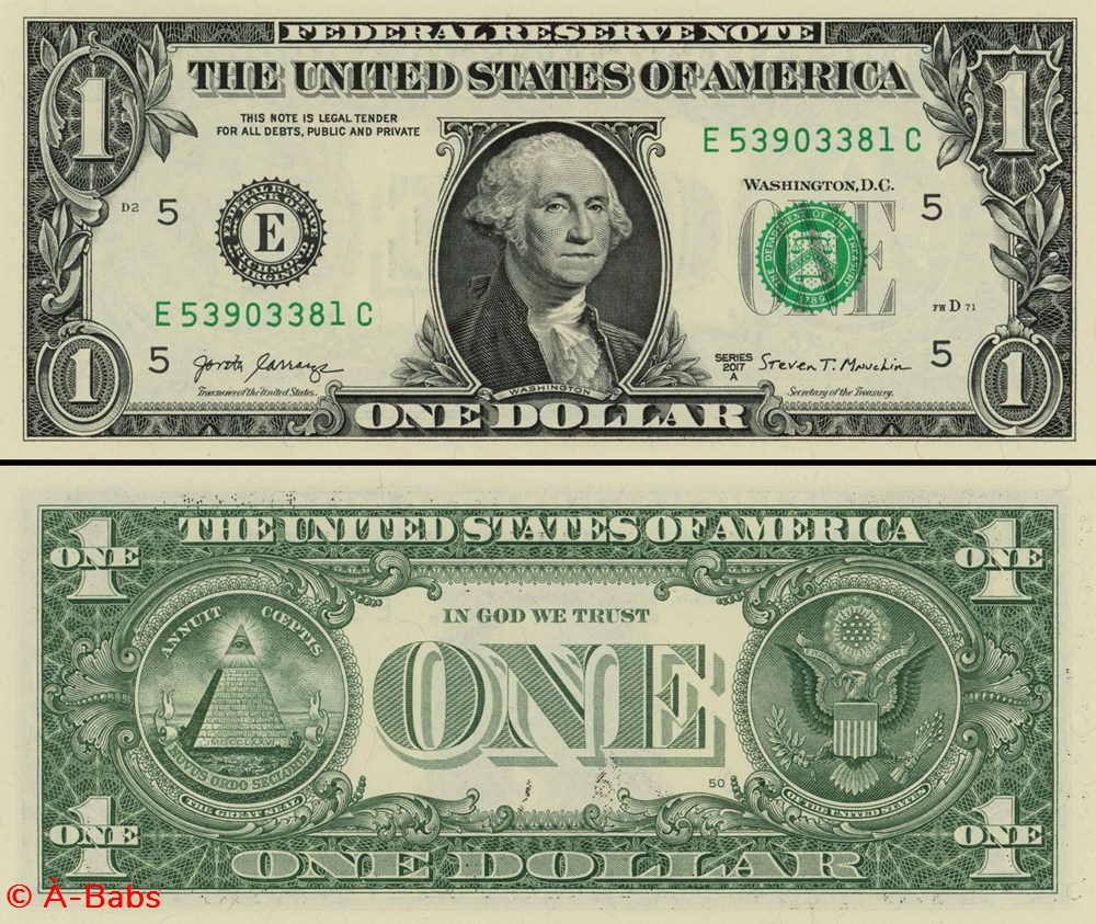 billets amerique du nord etats unis e 1 federal reserve notes small size 2017a series