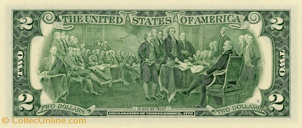 D- Cleveland District - 2$ Federal Reserve Notes - Small Size 2017A Series billet amerique du nord etat uni d cleveland district 2 federal reserve notes small size 2017a series