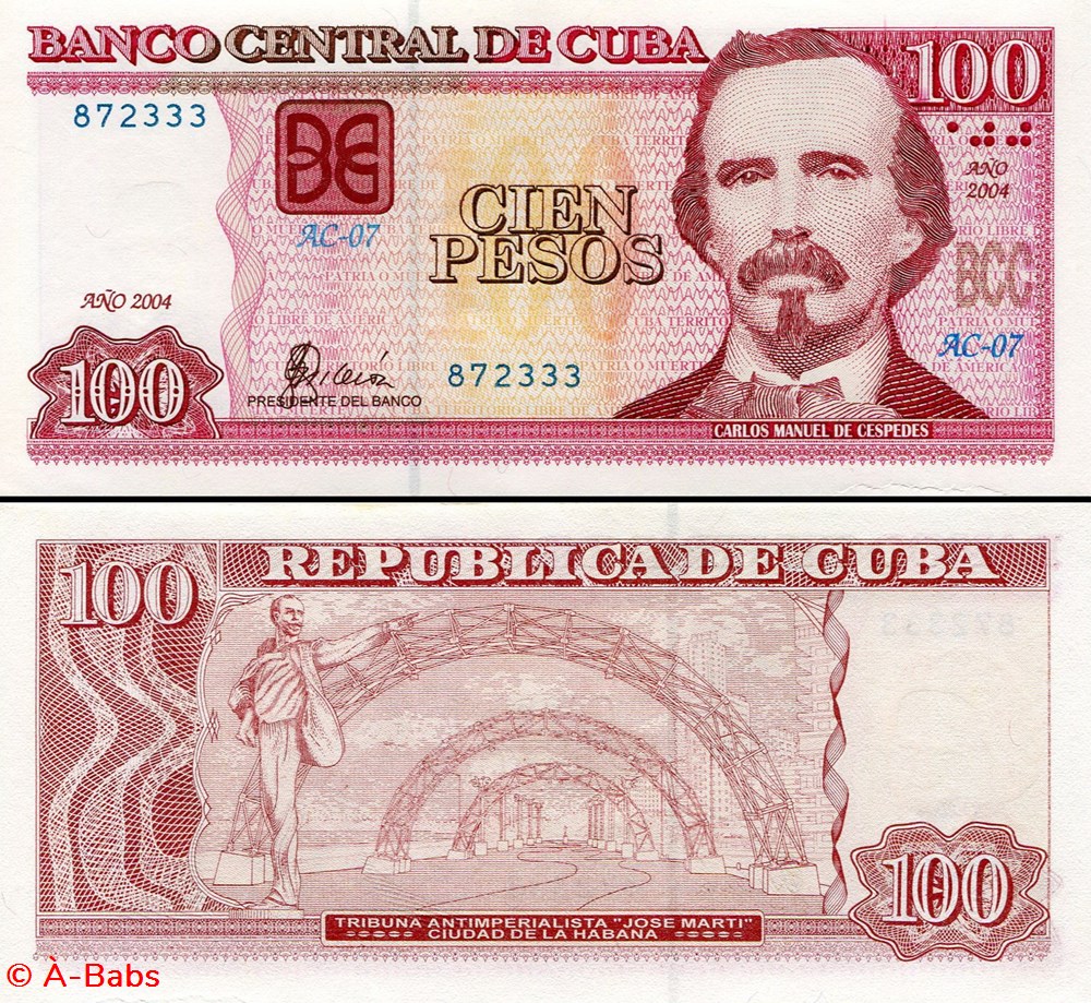 CUBA - PICK 129a - 100 PESOS - 2004 billets amerique centrale et caraibes cuba pick 129a 100 pesos 2004
