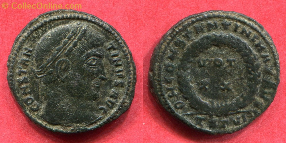 monnaie antique jc ap romaine republicaine imperiale constantin 1 d n constantini max avg vot xx ts vi ric 123