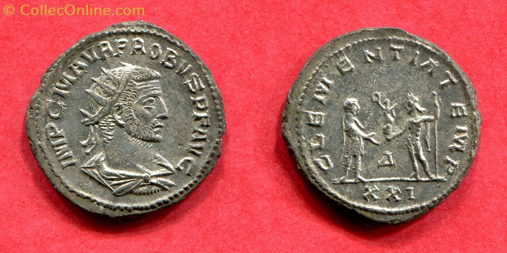 PROBUS - CLEMENTIA TEMP - RIC 920 monnaie antique av jc ap romaine republicaine imperiale probus clementia temp ric 920