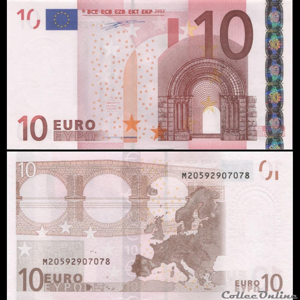 10 Euros Signature Duisenberg Pick 2 M Portugal Banknotes