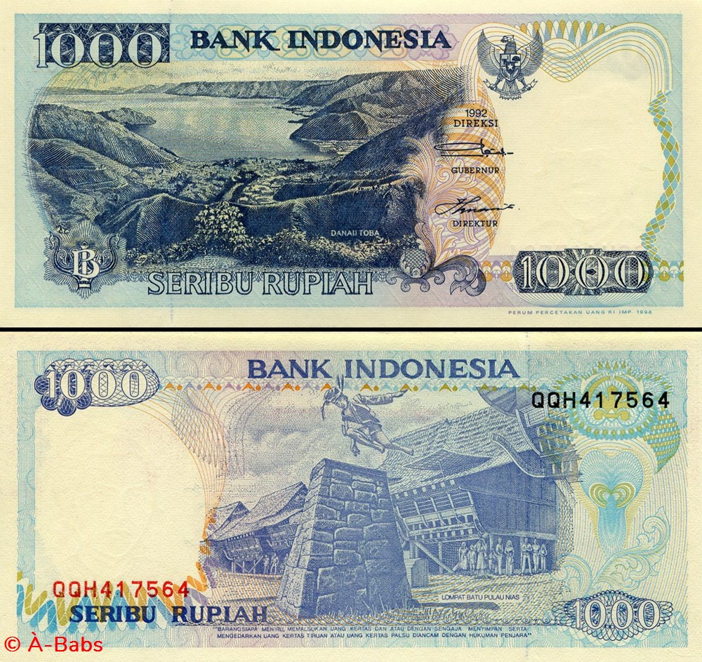 INDONÉSIE - PICK 129g - 1000 ROUPIES - 1998 billets asie indonesie pick 129g 1000 roupies 1998