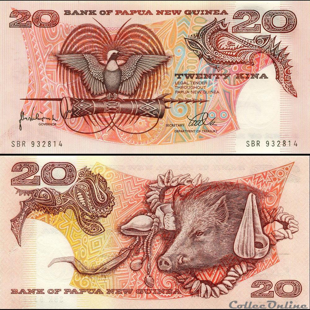 PAPOUASIE NOUVELLE GUINÉE - PICK 10 c - 20 KINA - 1998 billet oceanie papouasie nouvelle guinee pick 10 c 20 kina 1998