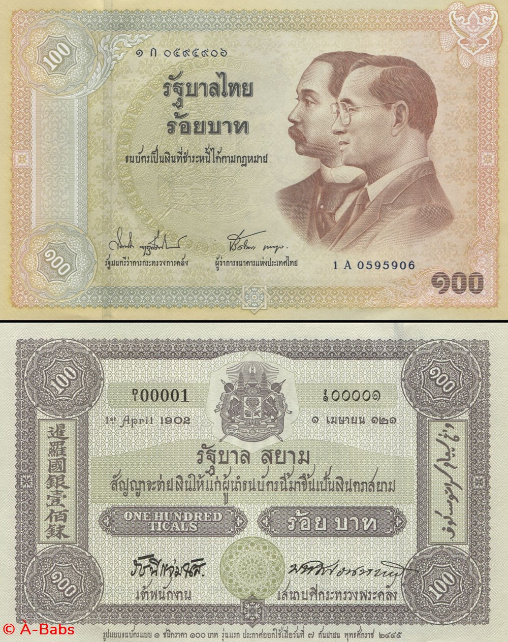 THAÏLANDE - PICK 110 - 100 BATH - 2002 billets asie thailande pick 110 100 bath 2002