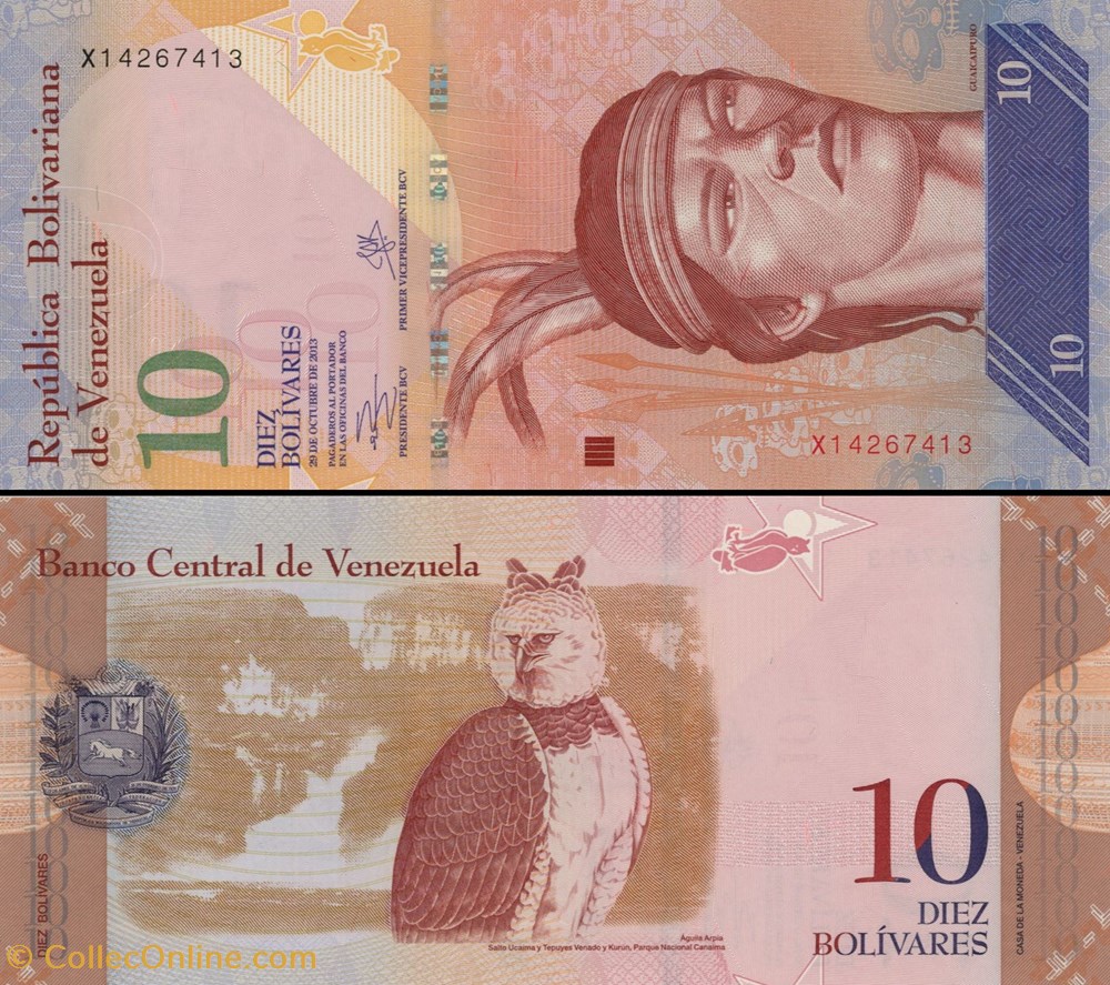 VENEZUELA - PICK 090 d - 10 BOLIVARES - 2009 billets amerique du sud venezuela pick 090 d 10 bolivares 2009