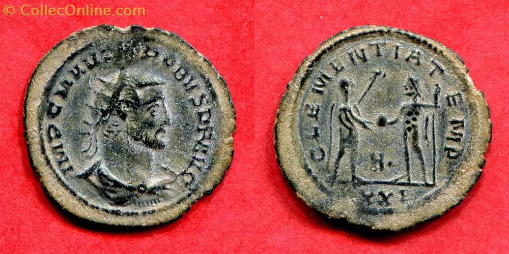 PROBUS - CLEMENTIA TEMP - RIC 920 monnaie antique av jc ap romaine republicaine imperiale probus clementia temp ric 920