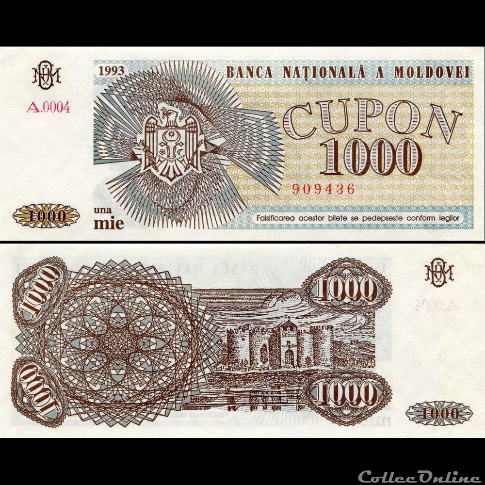 MOLDAVIE - PICK 003 - 1000 CUPON - 1992 billet europe moldavie pick 003 1000 cupon 1992