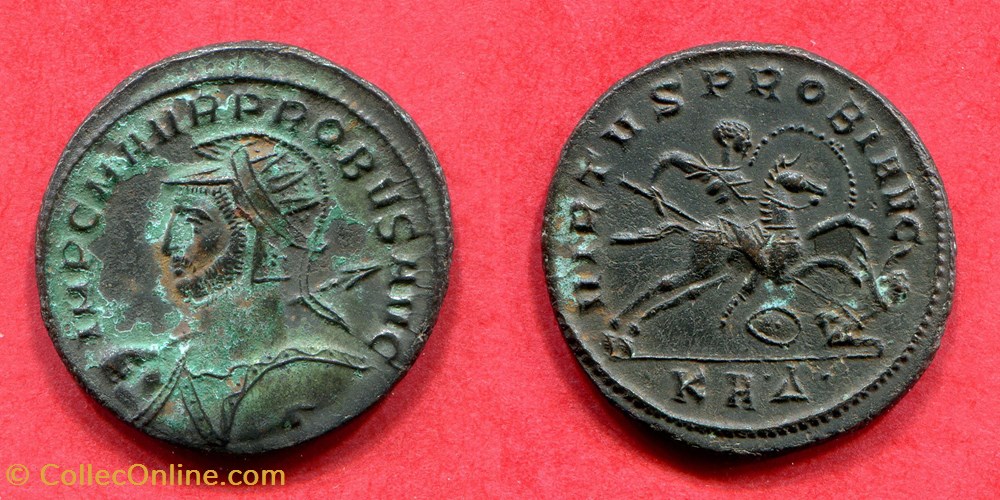 monnaie antique jc ap romaine republicaine imperiale probus virtvs probi avg ric 878