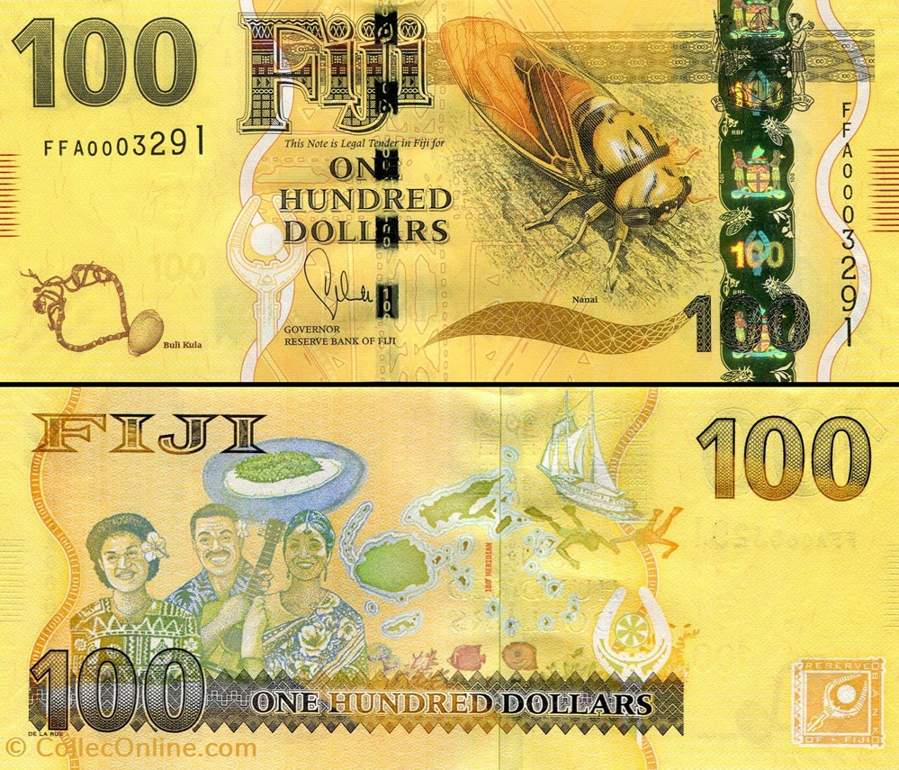 FIDJI - PICK 119 - 100 DOLLARS - 2012 billets oceanie fidji pick 119 100 dollars 2012