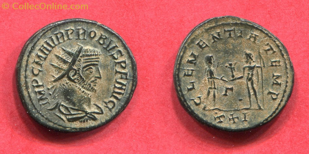 PROBUS - CLEMENTIA TEMP - RIC 922 monnaie antique av jc ap romaine republicaine imperiale probus clementia temp ric 922