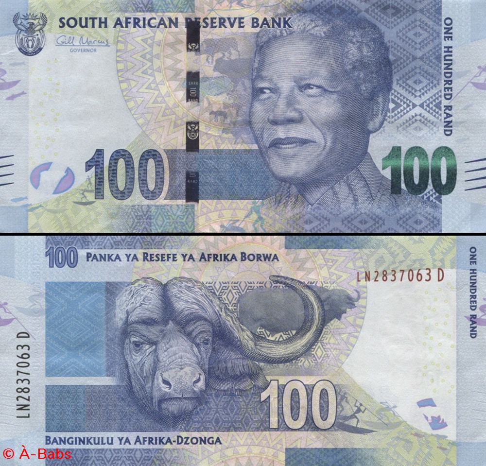 billets afrique du sud pick 141a 100 rand 2014