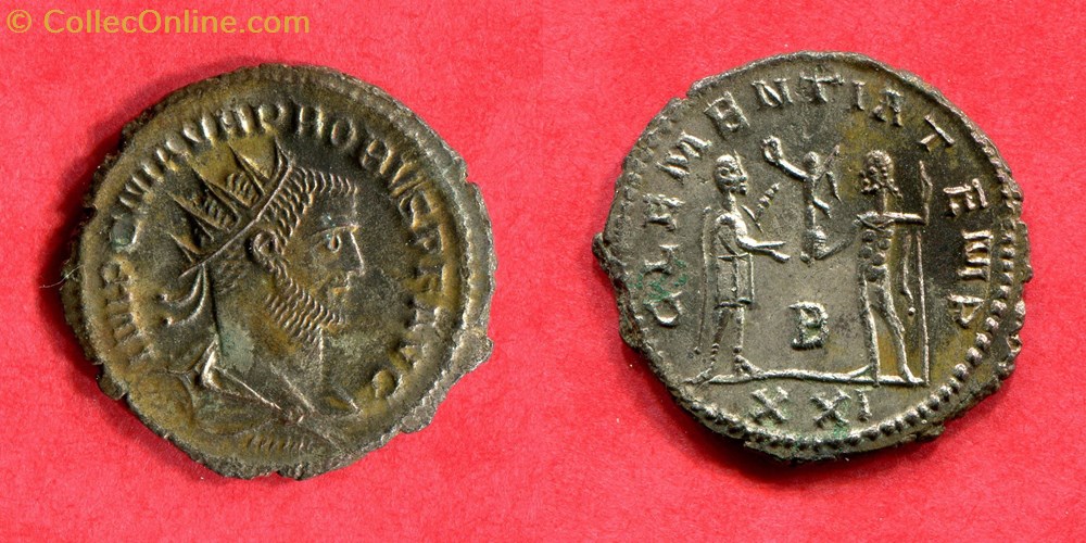 PROBUS - CLEMENTIA TEMP - RIC 922 monnaie antique av jc ap romaine republicaine imperiale probus clementia temp ric 922
