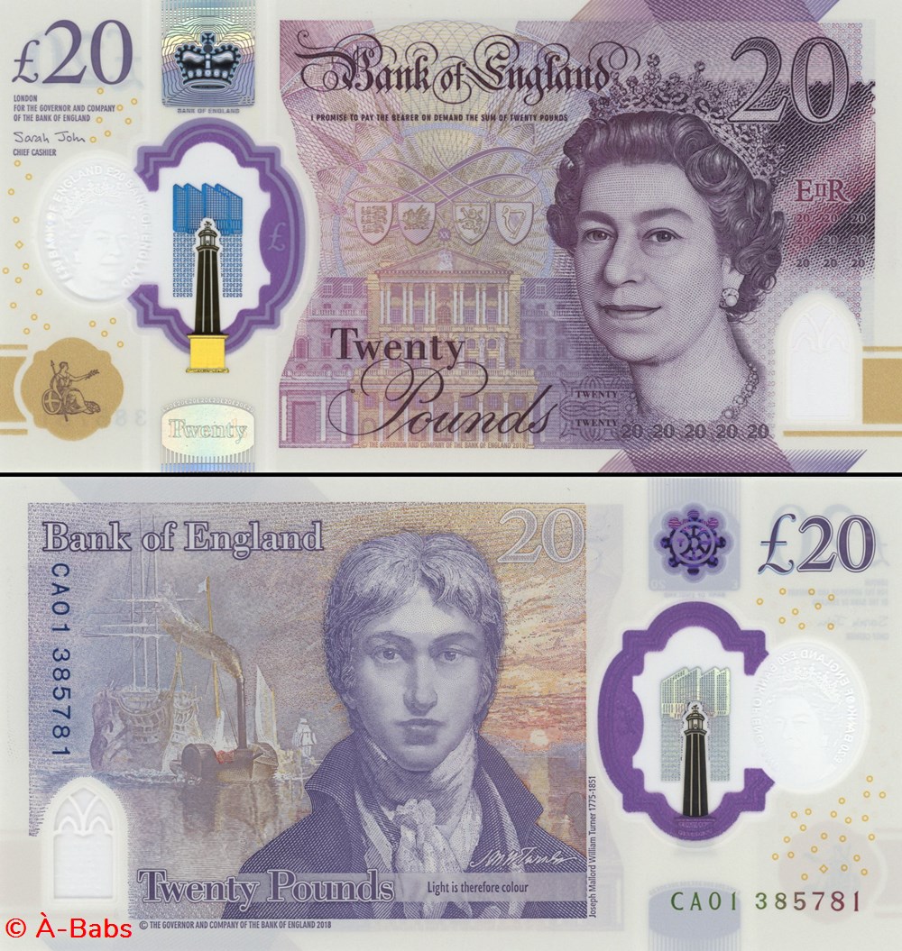 GRANDE-BRETAGNE - PICK 396 a - 20 POUNDS - 2018 billets europe royaume uni grande bretagne pick 396 a 20 pounds 2018