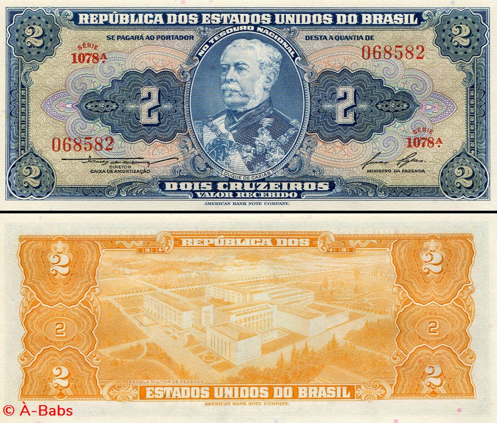 BRÉSIL - PICK 151b - 2 CRUZEIROS - 1954 billets amerique du sud bresil pick 151b 2 cruzeiros 1954