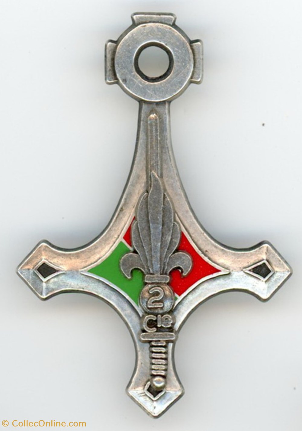 Insigne Légion Etrangère - 4ème Régiment d’Infanterie de Légion Etrangère 2ème Compagnie militaria medailles insignes insigne legion etrangere 4eme regiment d infanterie de legion etrangere 2eme compagnie
