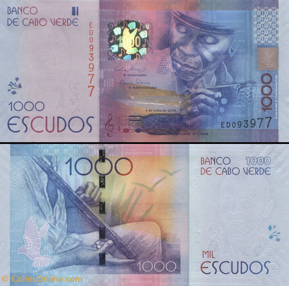 billets afrique cap vert pick 73 1000 escudos 2014