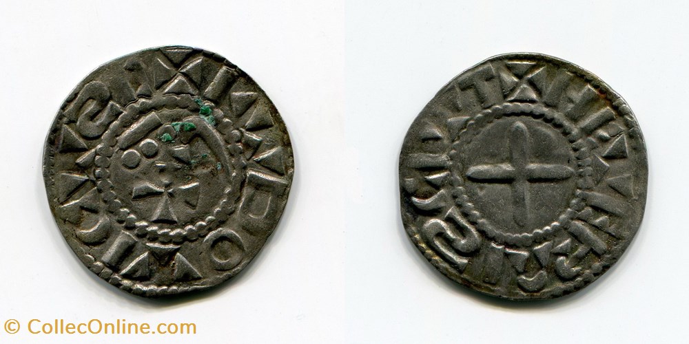 Féodale - NIVERNAIS - Louis IV d'Outremer - Denier monnaies france feodales feodale nivernais louis iv outremer denier