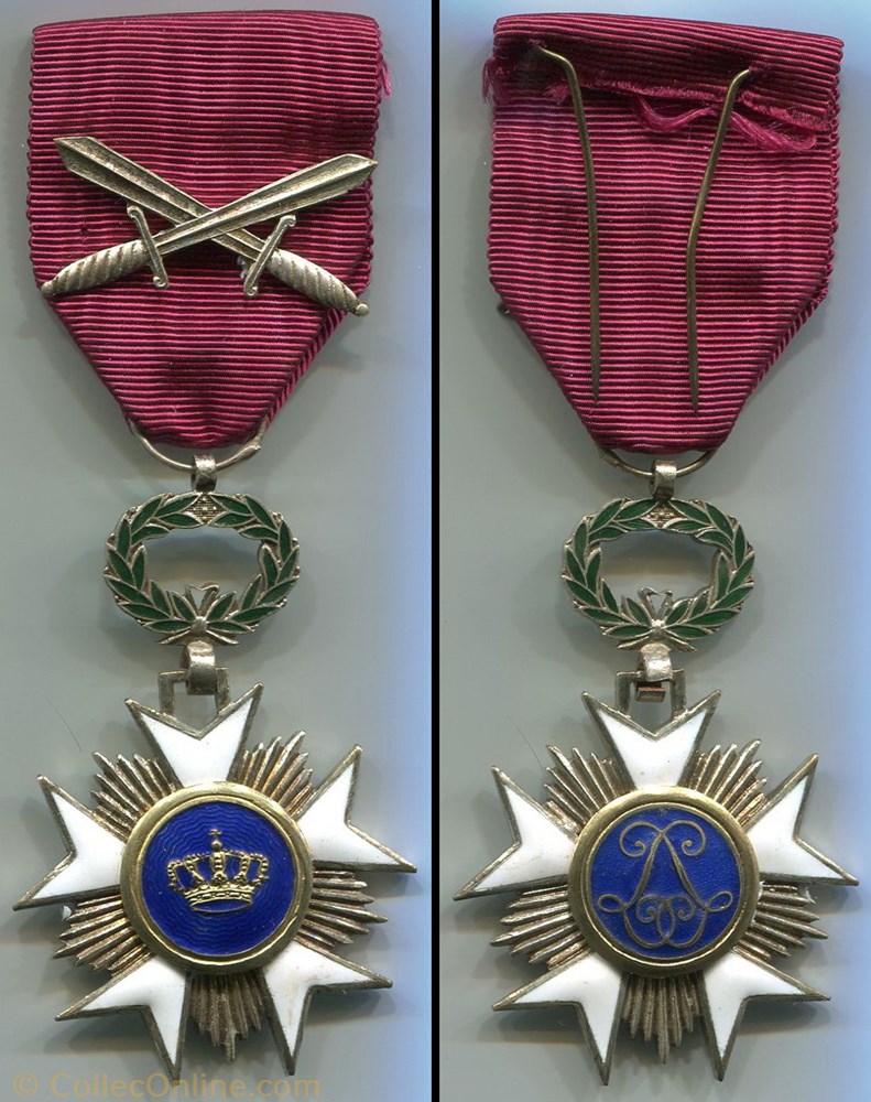 militarium medaille insigne ordre de la couronne belgique guerre 1914 1918