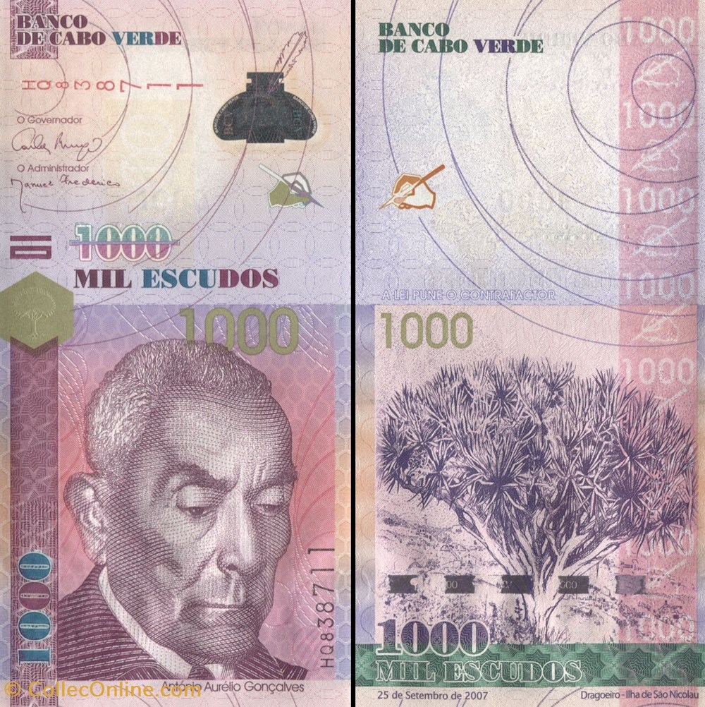 CAP-VERT - PICK 70 a - 1000 ESCUDOS - 2007 billets afrique cap vert pick 70 a 1000 escudos 2007