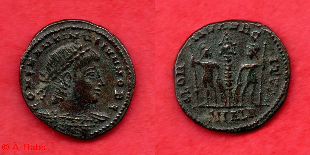 CONSTANTIN II - GLORIA EXERCITVS - RIC 59 monnaies antiques romaines imperiales et republicaines constantin ii gloria exercitvs ric 59