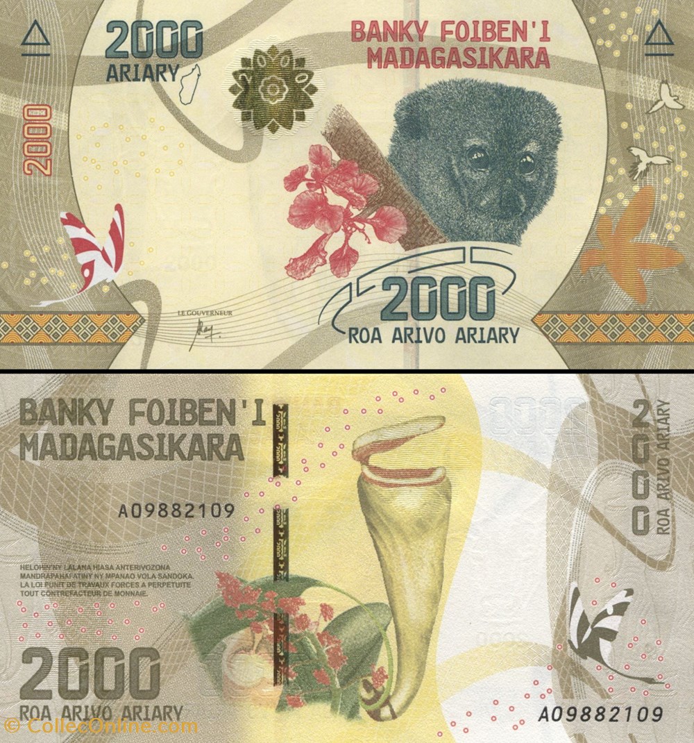 MADAGASCAR - PICK 101a - 2000 ARIARY - 2017 billets afrique madagascar pick 101a 2000 ariary 2017