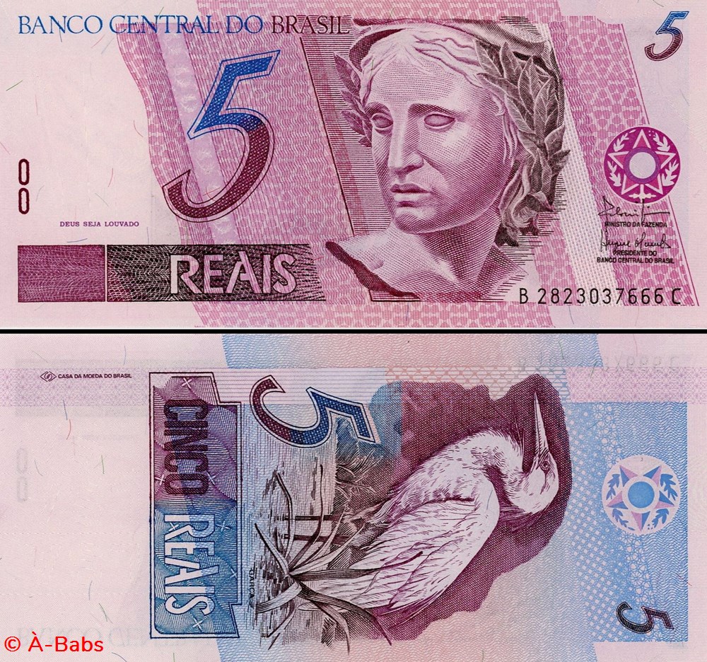 BRÉSIL - PICK 244Af - 5 REAIS - 2003 billets amerique du sud bresil pick 244af 5 reais 2003